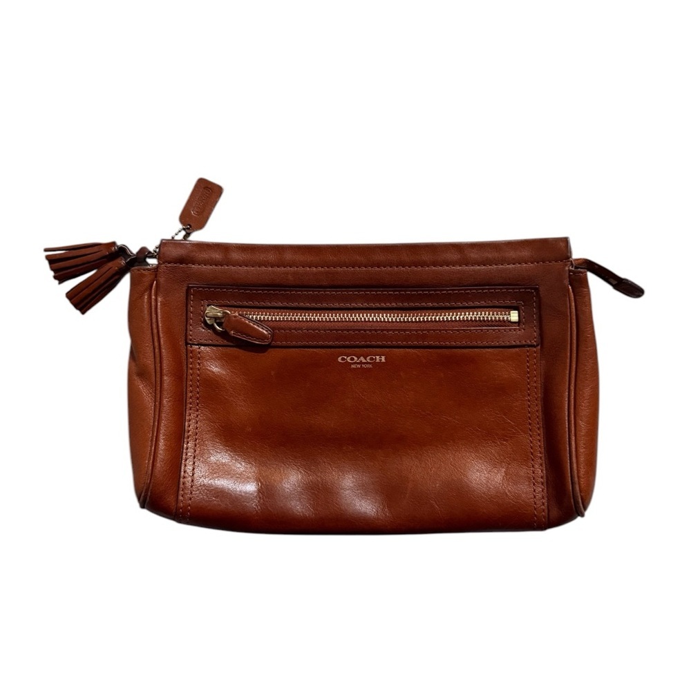 Vintage Coach Leather Clutch Bag – Classic Brown